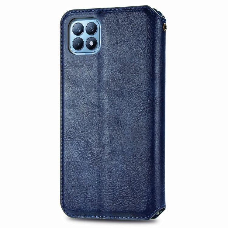 For OPPO Reno4 SE Cubic Grid Pressed Horizontal Flip Magnetic PU Leather Case with Holder & Card Slots & Wallet