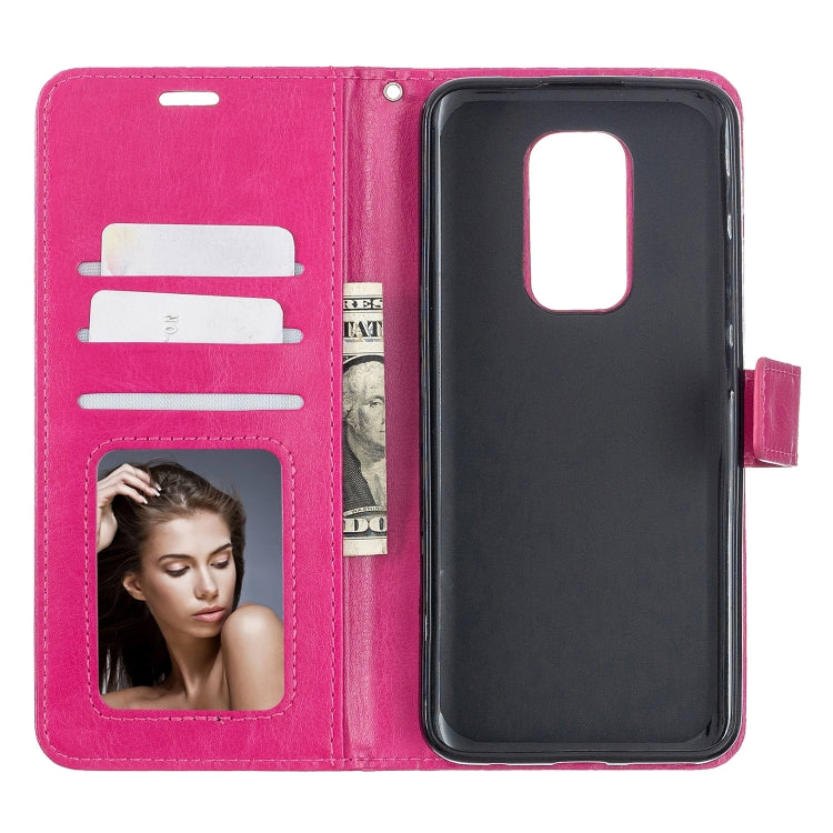 For Motorola MOTO G9 Play Crazy Horse Texture Horizontal Flip Leather Case with Holder & Card Slots & Wallet & Photo Frame