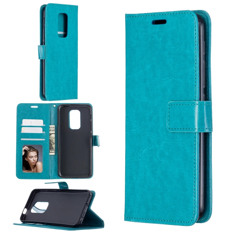 For Motorola MOTO G9 Play Crazy Horse Texture Horizontal Flip Leather Case with Holder & Card Slots & Wallet & Photo Frame