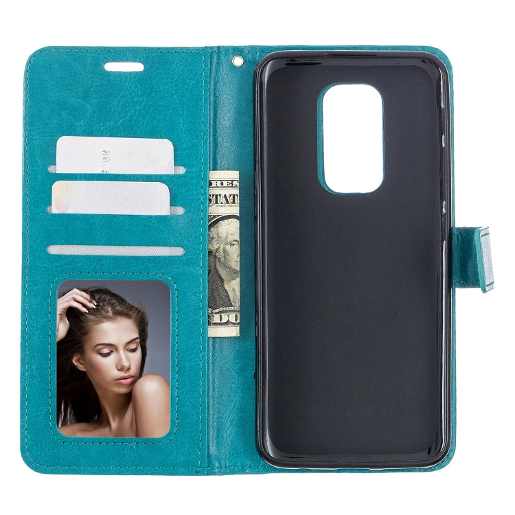 For Motorola MOTO G9 Play Crazy Horse Texture Horizontal Flip Leather Case with Holder & Card Slots & Wallet & Photo Frame