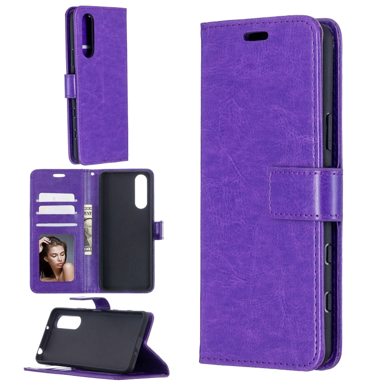 For Sony Xperia 5 II Crazy Horse Texture Horizontal Flip Leather Case with Holder & Card Slots & Wallet & Photo Frame