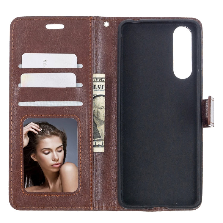 For Sony Xperia 5 II Crazy Horse Texture Horizontal Flip Leather Case with Holder & Card Slots & Wallet & Photo Frame