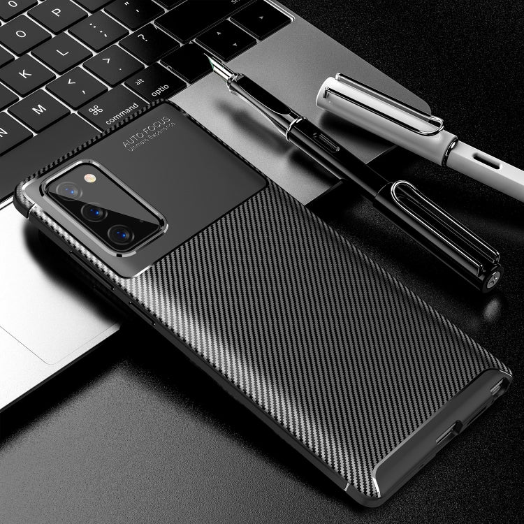 For Samsung Galaxy S21 5G Carbon Fiber Texture Shockproof TPU Case