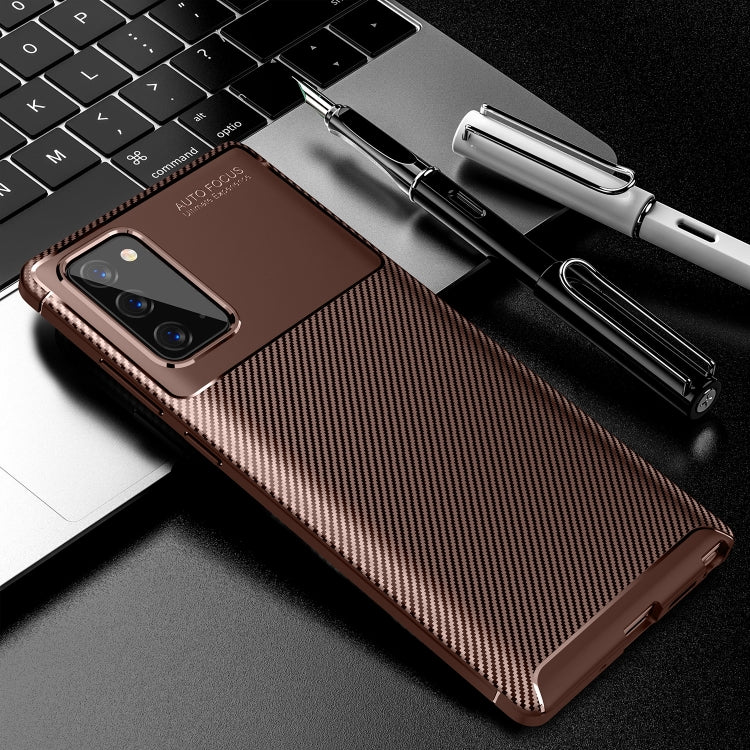 For Samsung Galaxy S21 5G Carbon Fiber Texture Shockproof TPU Case
