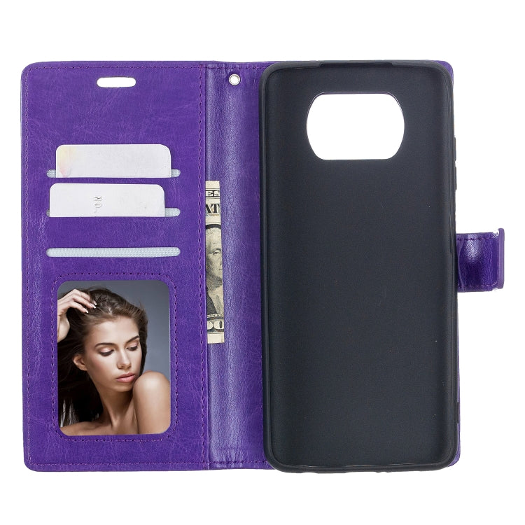 For Xiaomi Poco X3 NFC Crazy Horse Texture Horizontal Flip Leather Case with Holder & Card Slots & Wallet & Photo Frame