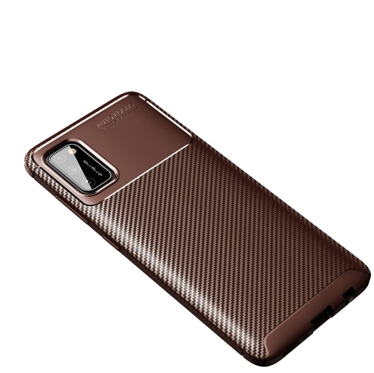 For Samsung Galaxy A02s 5G Carbon Fiber Texture Shockproof TPU Case