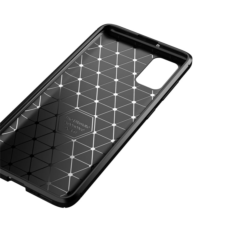 For Samsung Galaxy A02s 5G Carbon Fiber Texture Shockproof TPU Case