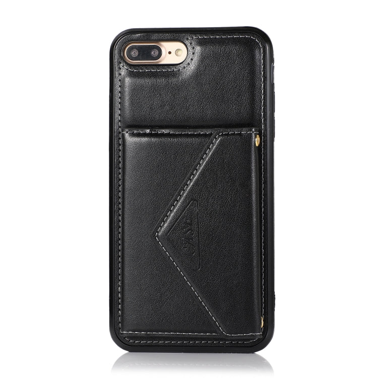 Multi-functional Cross-body Card Bag TPU+PU Back Cover Case with Holder & Card Slot & Wallet For iPhone 6 Plus / 6s Plus