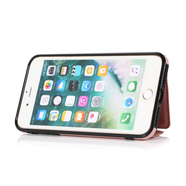 Multi-functional Cross-body Card Bag TPU+PU Back Cover Case with Holder & Card Slot & Wallet For iPhone 6 Plus / 6s Plus