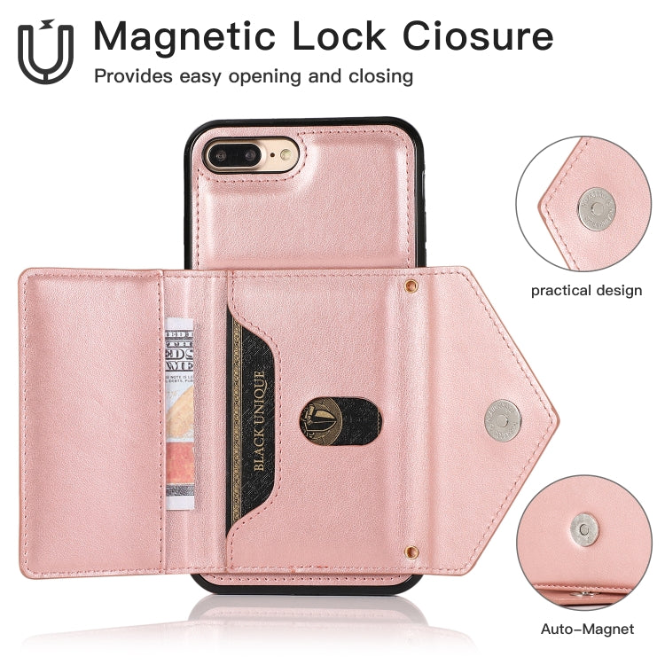 Multi-functional Cross-body Card Bag TPU+PU Back Cover Case with Holder & Card Slot & Wallet For iPhone 6 Plus / 6s Plus