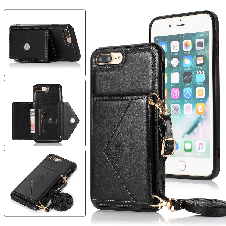 For iPhone SE 2022 / SE 2020 / 8 / 7 Multi-functional Cross-body Card Bag TPU+PU Back Cover Case with Holder & Card Slot & Wallet