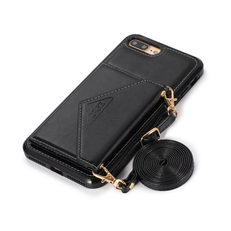 For iPhone SE 2022 / SE 2020 / 8 / 7 Multi-functional Cross-body Card Bag TPU+PU Back Cover Case with Holder & Card Slot & Wallet