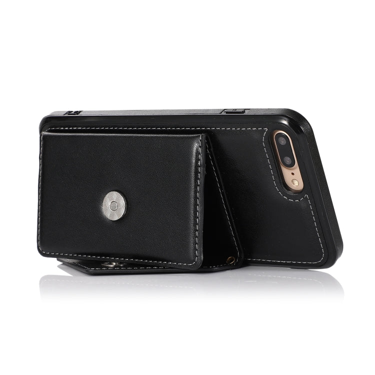 For iPhone SE 2022 / SE 2020 / 8 / 7 Multi-functional Cross-body Card Bag TPU+PU Back Cover Case with Holder & Card Slot & Wallet