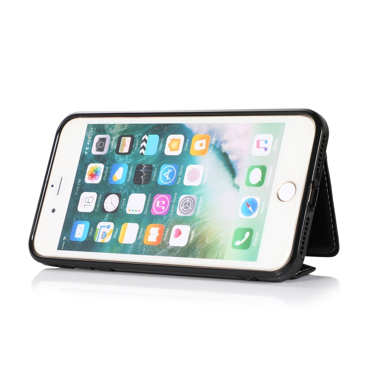 For iPhone SE 2022 / SE 2020 / 8 / 7 Multi-functional Cross-body Card Bag TPU+PU Back Cover Case with Holder & Card Slot & Wallet