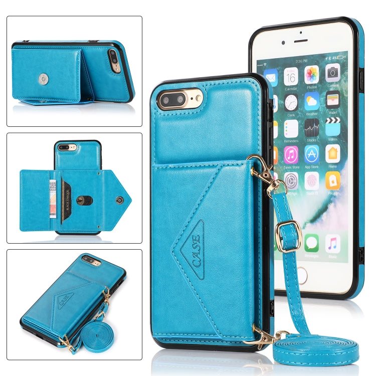 For iPhone SE 2022 / SE 2020 / 8 / 7 Multi-functional Cross-body Card Bag TPU+PU Back Cover Case with Holder & Card Slot & Wallet