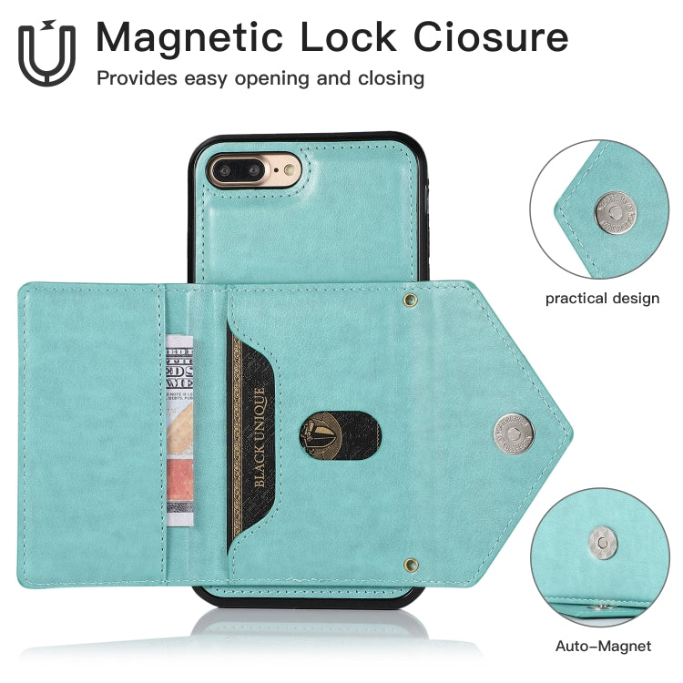 For iPhone SE 2022 / SE 2020 / 8 / 7 Multi-functional Cross-body Card Bag TPU+PU Back Cover Case with Holder & Card Slot & Wallet