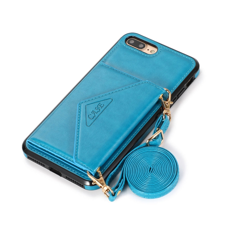 Multi-functional Cross-body Card Bag TPU+PU Back Cover Case with Holder & Card Slot & Wallet For iPhone 8 Plus / 7 Plus