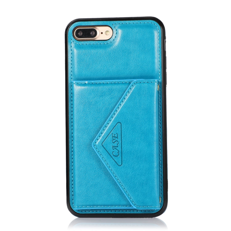 Multi-functional Cross-body Card Bag TPU+PU Back Cover Case with Holder & Card Slot & Wallet For iPhone 8 Plus / 7 Plus