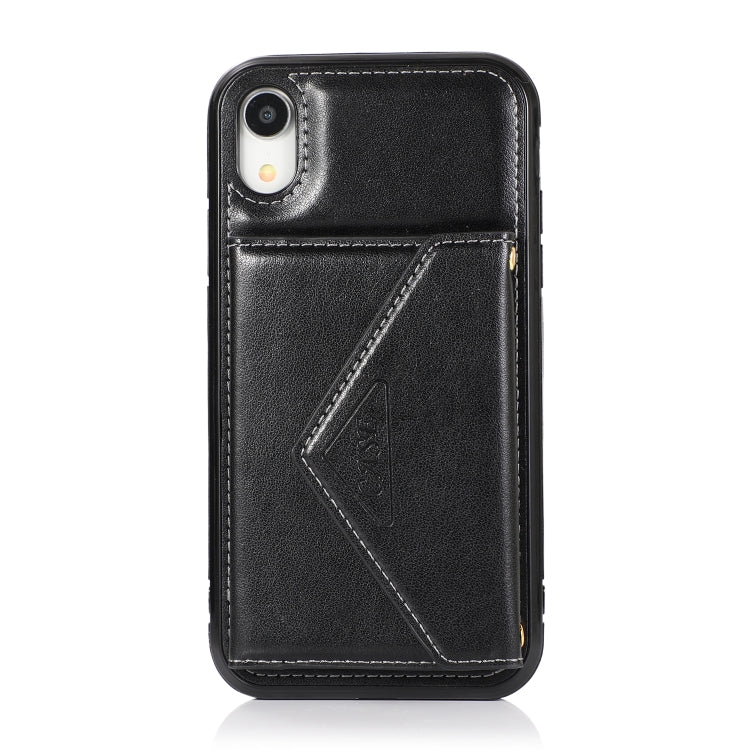 For iPhone X / XS Multi-functional Cross-body Card Bag TPU+PU Back Cover Case with Holder & Card Slot & Wallet