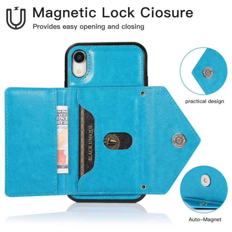 For iPhone X / XS Multi-functional Cross-body Card Bag TPU+PU Back Cover Case with Holder & Card Slot & Wallet