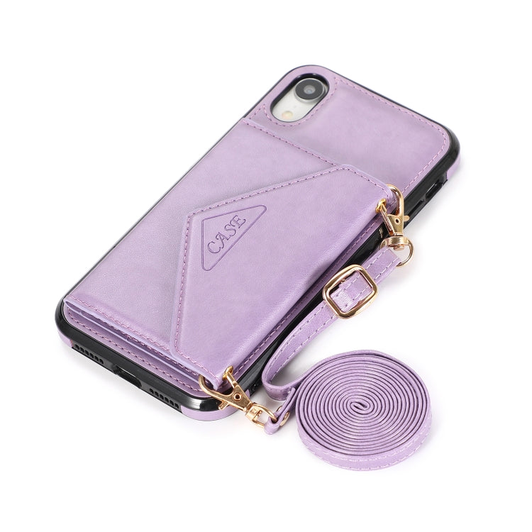 For iPhone X / XS Multi-functional Cross-body Card Bag TPU+PU Back Cover Case with Holder & Card Slot & Wallet