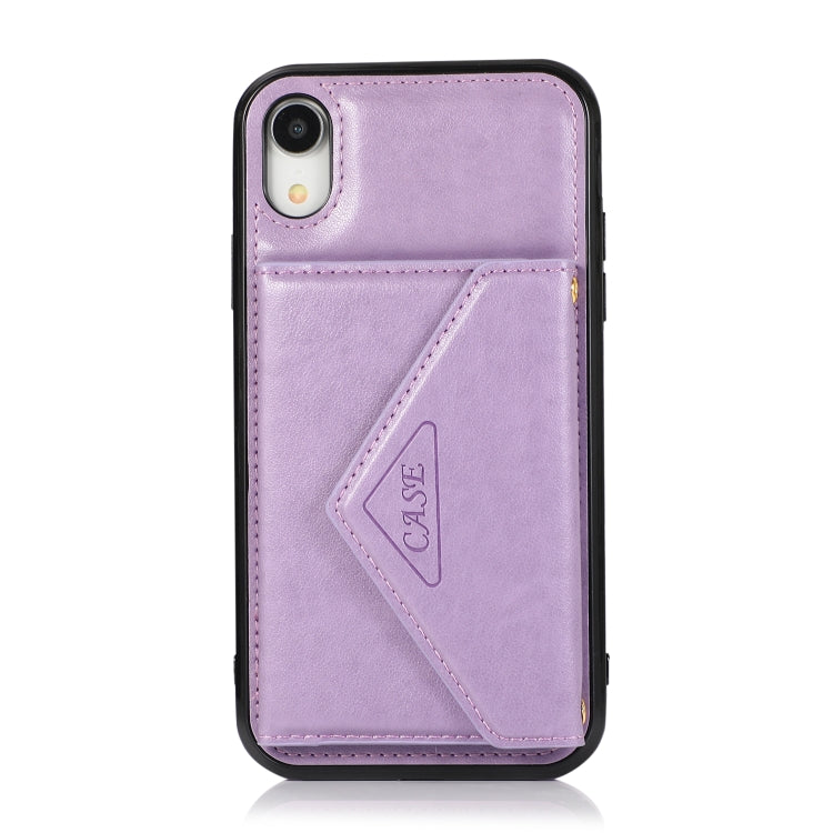 For iPhone X / XS Multi-functional Cross-body Card Bag TPU+PU Back Cover Case with Holder & Card Slot & Wallet