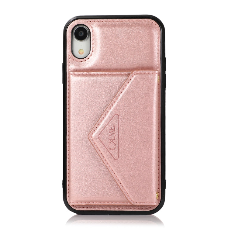 For iPhone X / XS Multi-functional Cross-body Card Bag TPU+PU Back Cover Case with Holder & Card Slot & Wallet