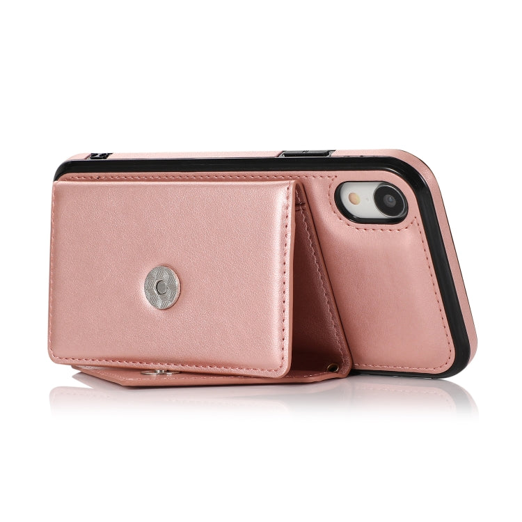 For iPhone X / XS Multi-functional Cross-body Card Bag TPU+PU Back Cover Case with Holder & Card Slot & Wallet