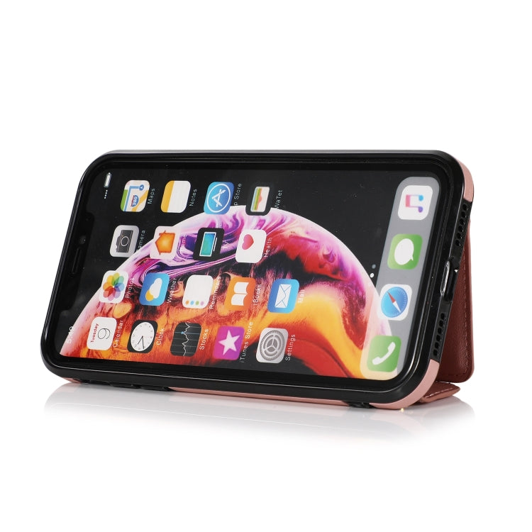 For iPhone X / XS Multi-functional Cross-body Card Bag TPU+PU Back Cover Case with Holder & Card Slot & Wallet