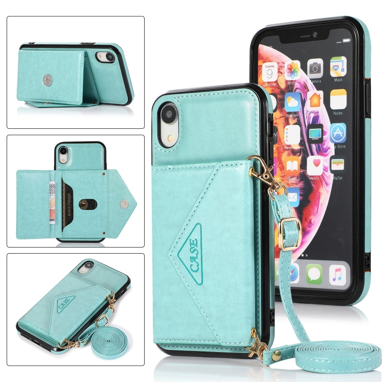 For iPhone X / XS Multi-functional Cross-body Card Bag TPU+PU Back Cover Case with Holder & Card Slot & Wallet