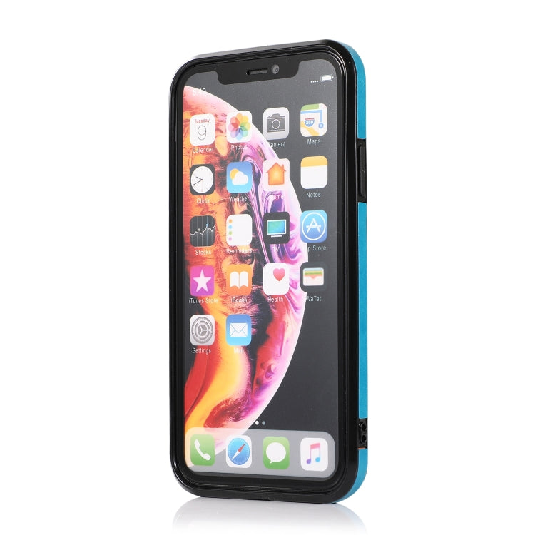 For iPhone XR Multi-functional Cross-body Card Bag TPU+PU Back Cover Case with Holder & Card Slot & Wallet