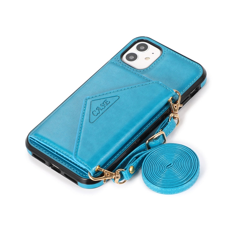 For iPhone 11 Multi-functional Cross-body Card Bag TPU+PU Back Cover Case with Holder & Card Slot & Wallet