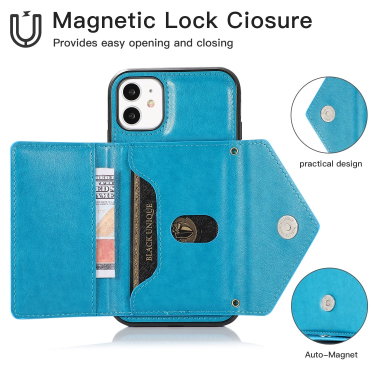 For iPhone 11 Multi-functional Cross-body Card Bag TPU+PU Back Cover Case with Holder & Card Slot & Wallet