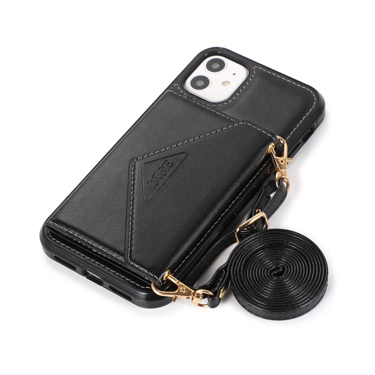 For iPhone 11 Pro Multi-functional Cross-body Card Bag TPU+PU Back Cover Case with Holder & Card Slot & Wallet