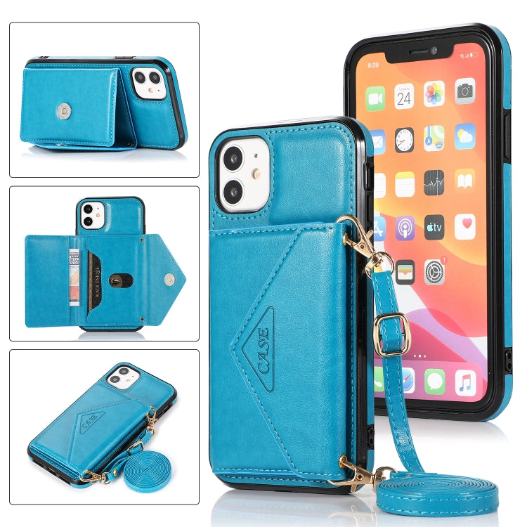 For iPhone 11 Pro Multi-functional Cross-body Card Bag TPU+PU Back Cover Case with Holder & Card Slot & Wallet