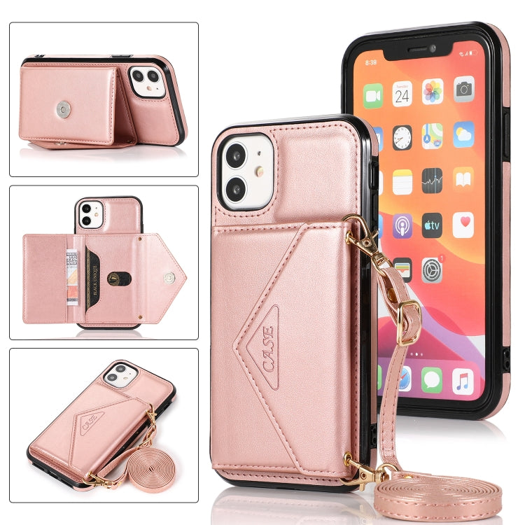 For iPhone 11 Pro Max Multi-functional Cross-body Card Bag TPU+PU Back Cover Case with Holder & Card Slot & Wallet