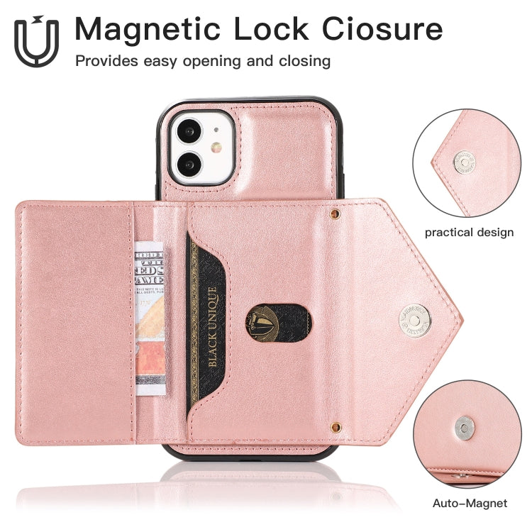 For iPhone 11 Pro Max Multi-functional Cross-body Card Bag TPU+PU Back Cover Case with Holder & Card Slot & Wallet