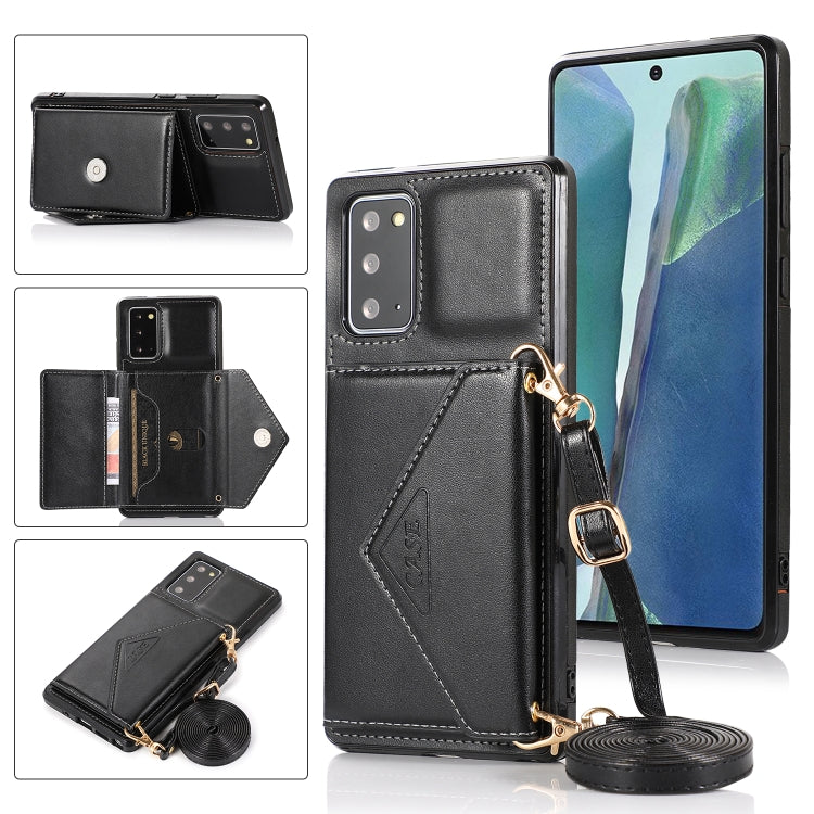 For Samsung Galaxy Note20 Multi-functional Cross-body Card Bag TPU+PU Back Cover Case with Holder & Card Slot & Wallet