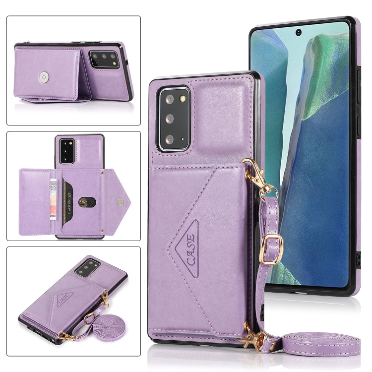 For Samsung Galaxy Note20 Multi-functional Cross-body Card Bag TPU+PU Back Cover Case with Holder & Card Slot & Wallet