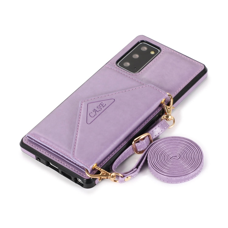 For Samsung Galaxy Note20 Multi-functional Cross-body Card Bag TPU+PU Back Cover Case with Holder & Card Slot & Wallet