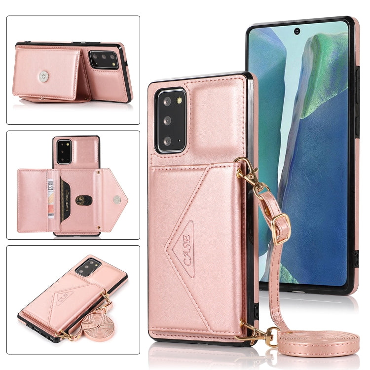 For Samsung Galaxy Note20 Multi-functional Cross-body Card Bag TPU+PU Back Cover Case with Holder & Card Slot & Wallet