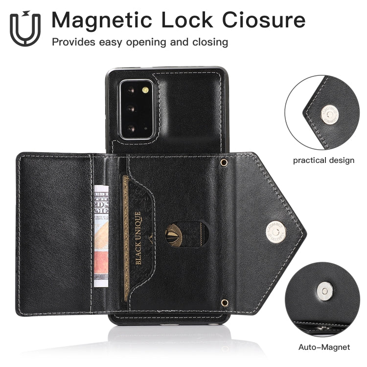 For Samsung Galaxy S20 Multi-functional Cross-body Card Bag TPU+PU Back Cover Case with Holder & Card Slot & Wallet