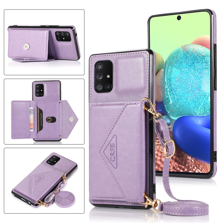 For Samsung Galaxy A71 4G Multi-functional Cross-body Card Bag TPU+PU Back Cover Case with Holder & Card Slot & Wallet