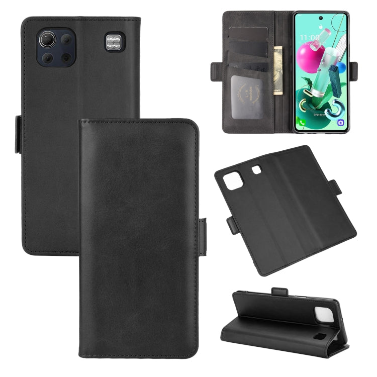 For LG K92 5G Dual-side Magnetic Buckle Horizontal Flip Leather Case with Holder & Card Slots & Wallet