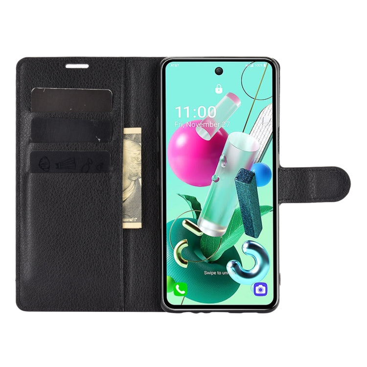 For LG K92 5G Litchi Texture Horizontal Flip Protective Case with Holder & Card Slots & Wallet