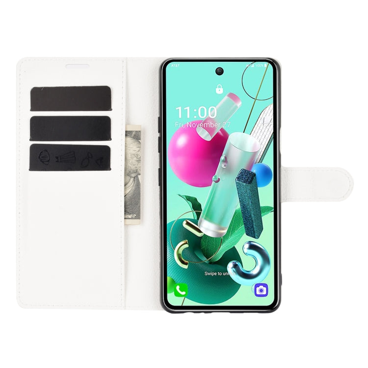 For LG K92 5G Litchi Texture Horizontal Flip Protective Case with Holder & Card Slots & Wallet