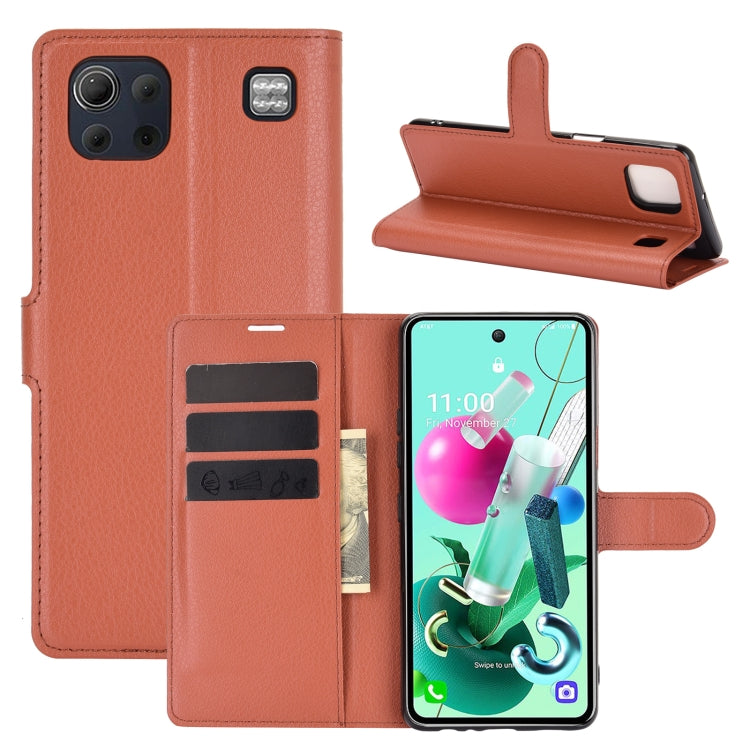 For LG K92 5G Litchi Texture Horizontal Flip Protective Case with Holder & Card Slots & Wallet