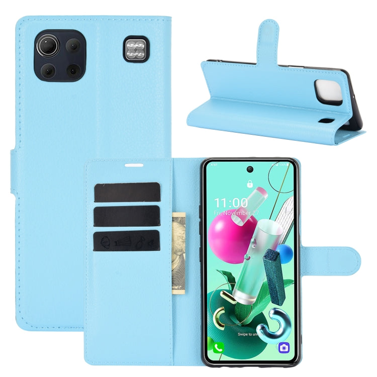 For LG K92 5G Litchi Texture Horizontal Flip Protective Case with Holder & Card Slots & Wallet