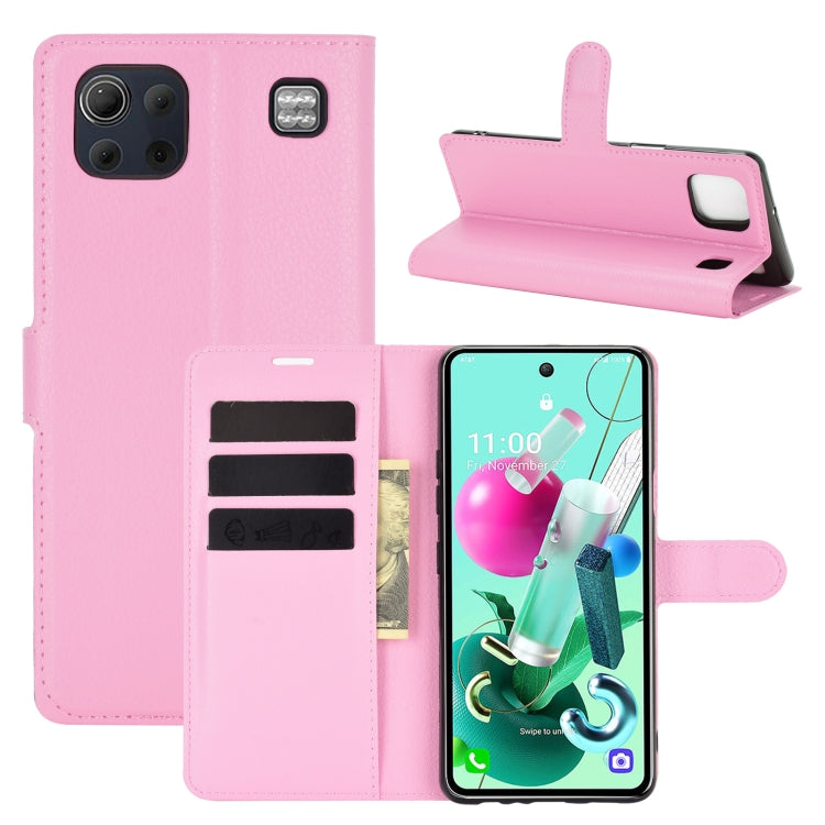For LG K92 5G Litchi Texture Horizontal Flip Protective Case with Holder & Card Slots & Wallet