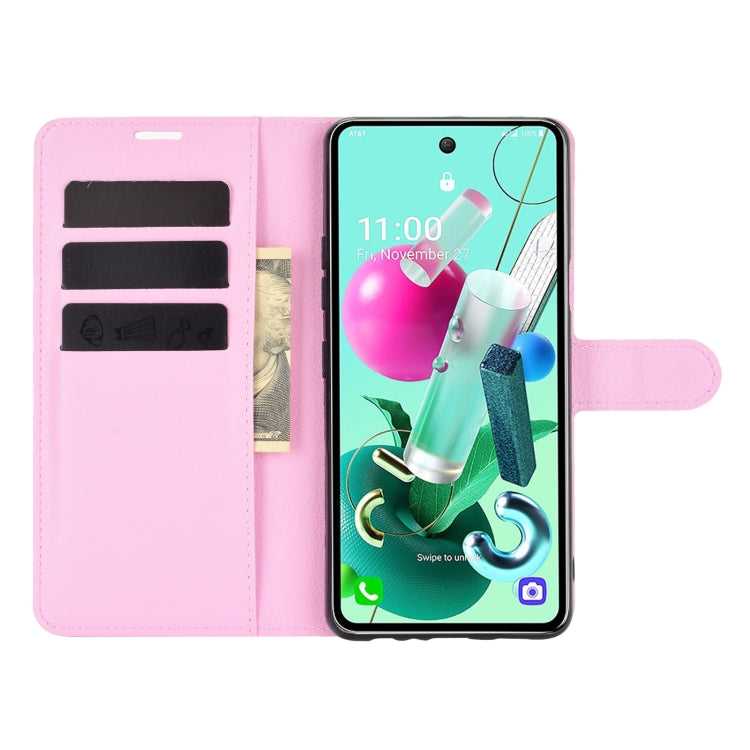 For LG K92 5G Litchi Texture Horizontal Flip Protective Case with Holder & Card Slots & Wallet